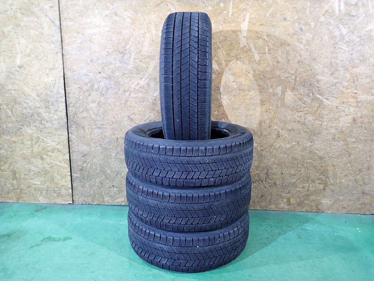 RB4391【送料無料185/60R15】4本 ブリヂストン ブリザック VRX3 中古スタッドレス ヤリス ヴィッツ フィット シャトル≪即決≫拍卖