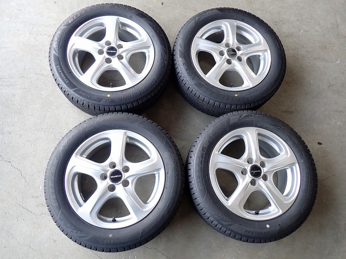 YS20190【送料無料185/60R15】170系シエンタ 120系ラクティス トレジア 中古スタッドレス ★15×6J 100/5H ET43★1円スタート拍卖