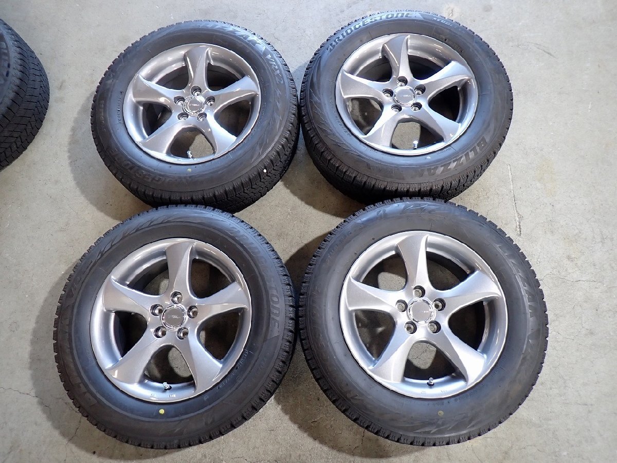 YS22868【送料無料195/65R15】50プリウス カローラスポーツなどへ VRX2 中古スタッドレスセット ■15×6.5J 100/5H ET40■1円スタート拍卖