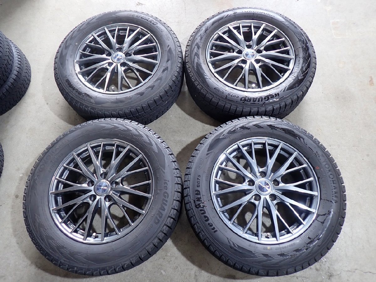 YS22857【送料無料225/65R17】CX-5 CX-8 CR-V BS型レガシィアウトバック等 中古スタッドレス ■17×7J 114.3/5H ET48■1円スタート拍卖