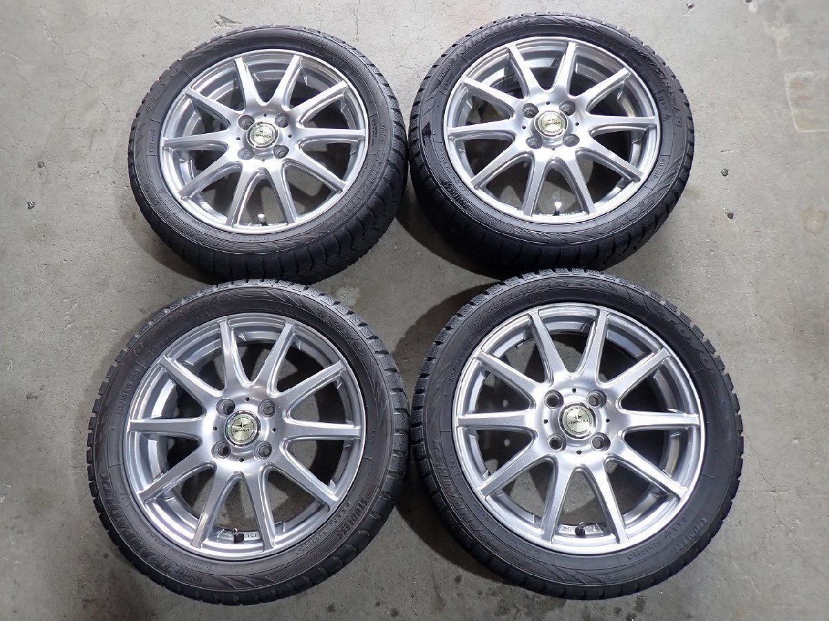 YS22856【送料無料165/55R15】NーBOX タント スペーシア ウェイクなどに TOYO 中古スタッドレス ▼15×4.5J 100/4H ET45▼1円スタート拍卖