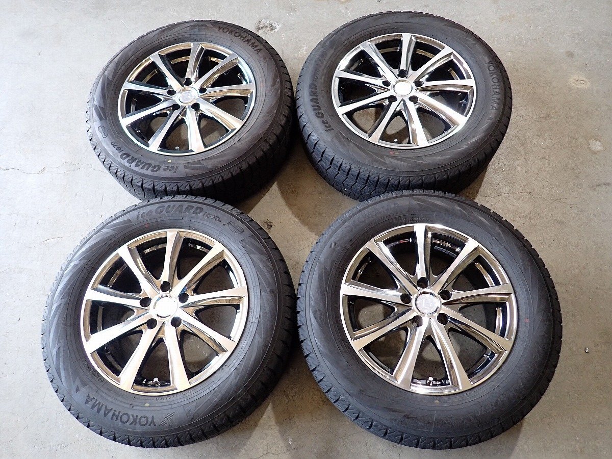 YS20300【送料無料225/65R17】CRーV CX-5 CX-8 BS型レガシィアウトバック 中古スタッドレス ★17×7J 114.3/5H ET48★1円スタート拍卖