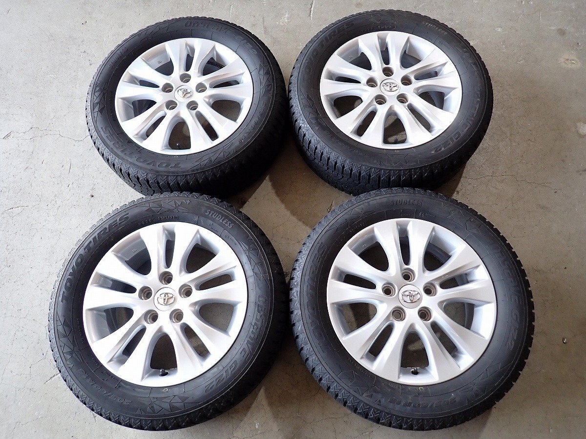 YS20297【送料無料205/60R16】トヨタ純正 70系ノア VOXY純正 TOYO 中古スタッドレスセット ▼16×6J 114.3/5H ET50▼1円スタート拍卖