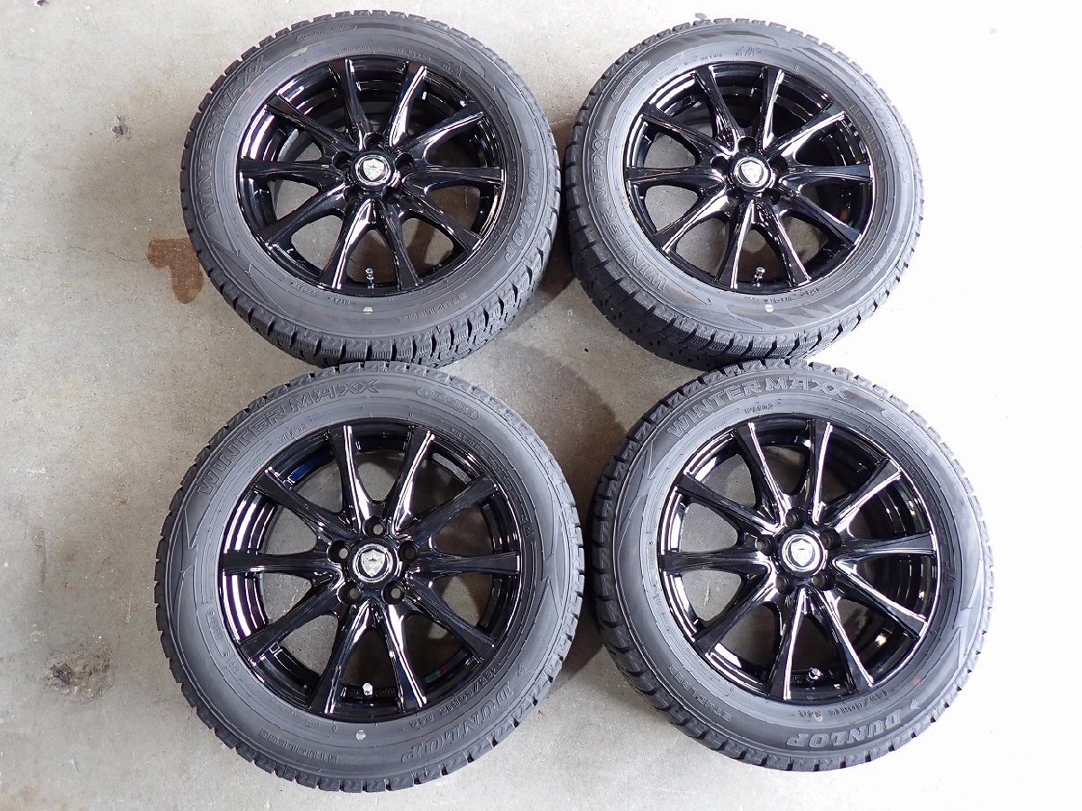 YS20286【送料無料185/60R15】170系シエンタ 120ラクティス トレジア 中古スタッドレス ★15×5.5J 100/5H ET39★1円スタート拍卖