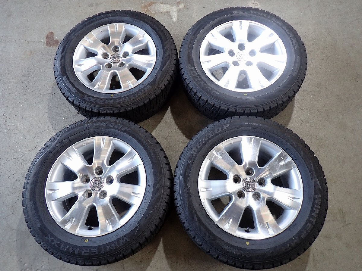 YS23312【送料無料205/65R16】トヨタ純正 10系アルファード 純正 ダンロップ 冬タイヤセット ■16×6.5J 114.3/5H ET39■1円スタート拍卖