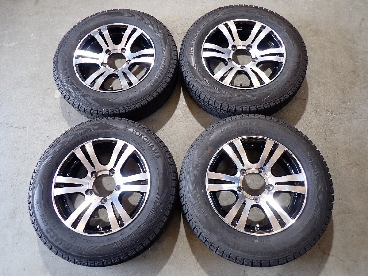 YS23304【送料無料175/80R16】ジムニー AZ-オフロードなどに ヨコハマ 中古スタッドレスセット ▼16×5.5J 139.7/5H ET22▼1円スタート拍卖