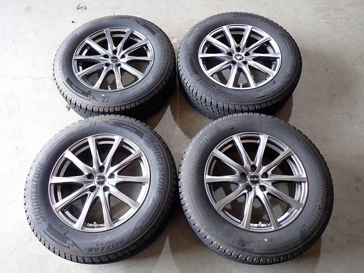 YS20472【送料無料235/65R18】RX ムラーノなどに ブリヂストン 中古スタッドレス ▼18×7.5J 114.3/5H ET38▼1円スタート拍卖