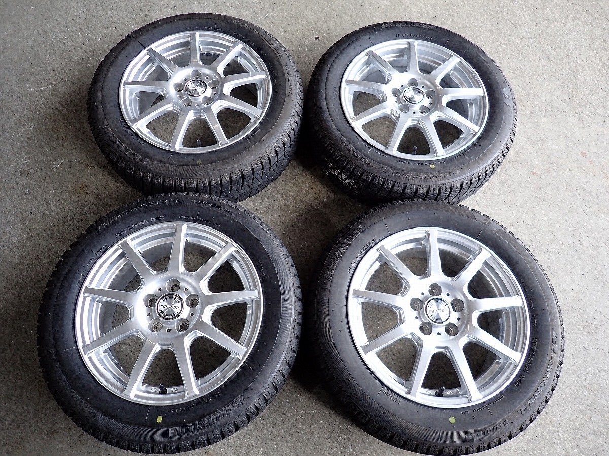 YS20454【送料無料185/60R15】170系シエンタ 120系ラクティスなどに BS 中古スタッドレス ■15×6J 100/5H ET43■1円スタート拍卖