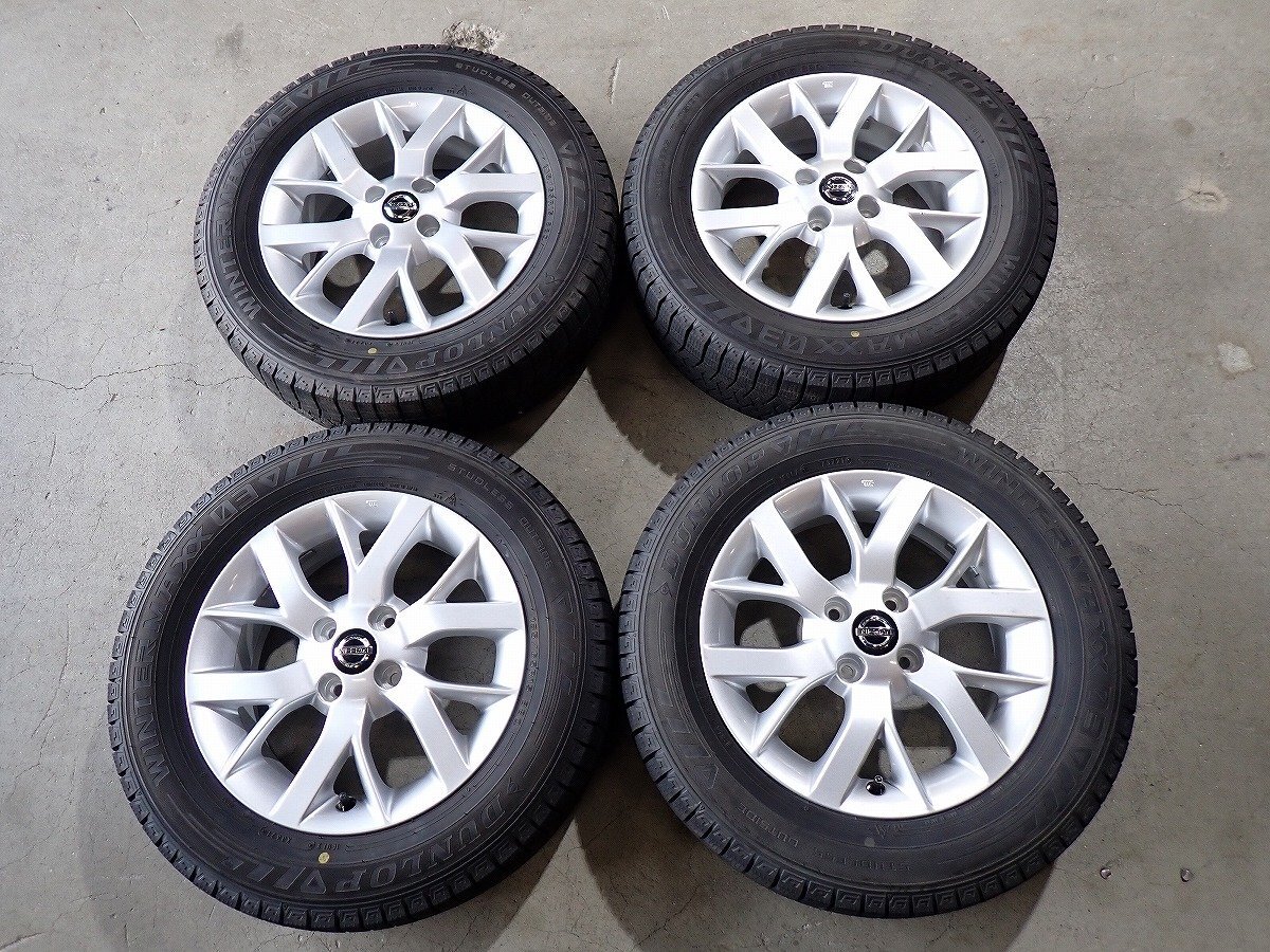 YS20441【送料無料185/65R15】ニッサン純正 ノート ティーダ Y12ウイングロード等に 冬タイヤ ★15×5.5J 100/4H ET40★1円スタート拍卖