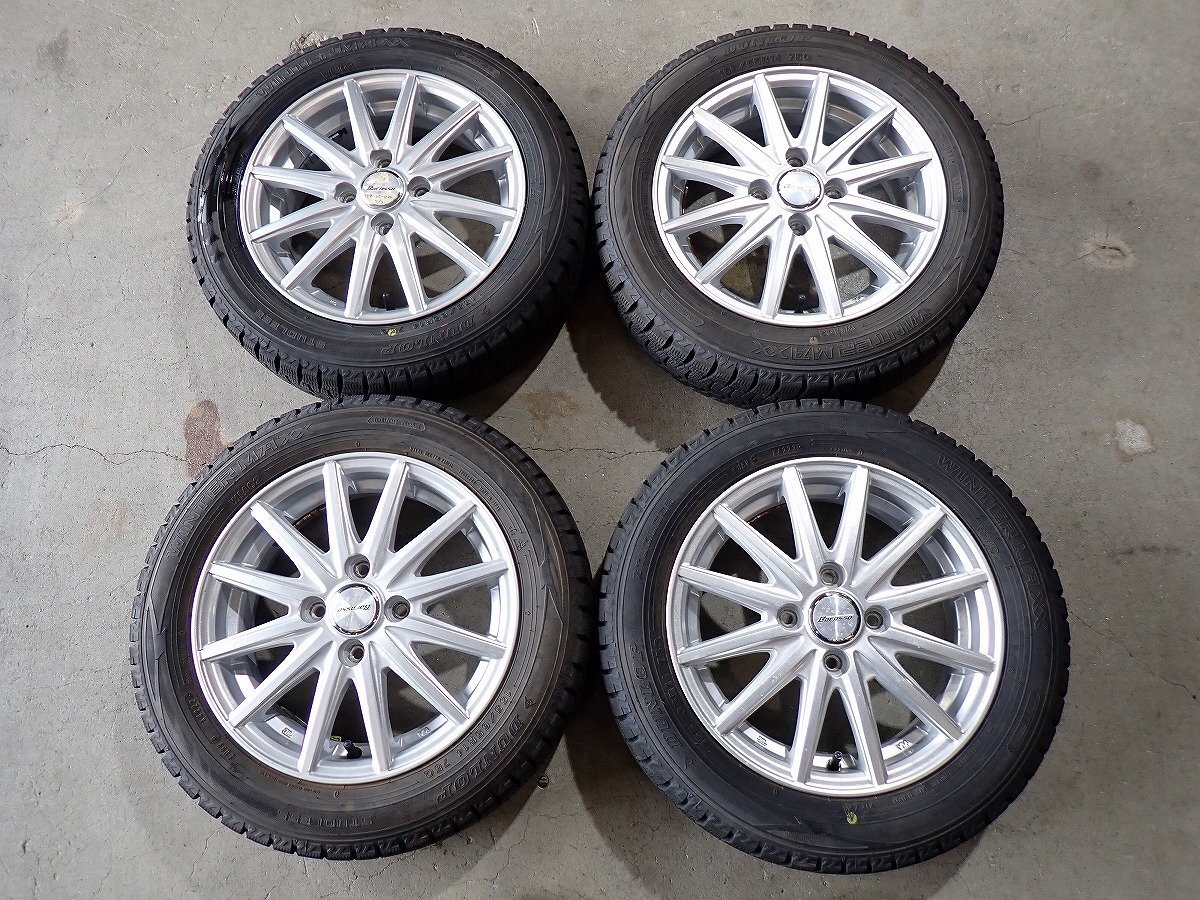 YS20439【送料無料155/65R14】NーBOX N-WGN N-ONE等に ホンダ純正ナット対応 冬タイヤ ■14×4.5J 100/4H ET40■1円スタート拍卖