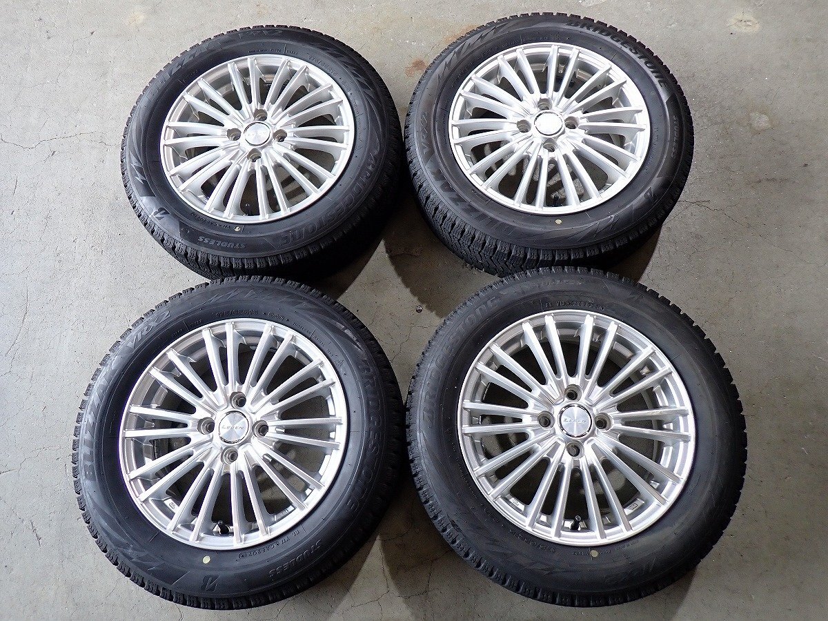 YS20408【送料無料175/65R15】フィット インサイト マイクラC+C等 中古スタッドレス ■15×5.5J 100/4H ET50■1円スタート拍卖