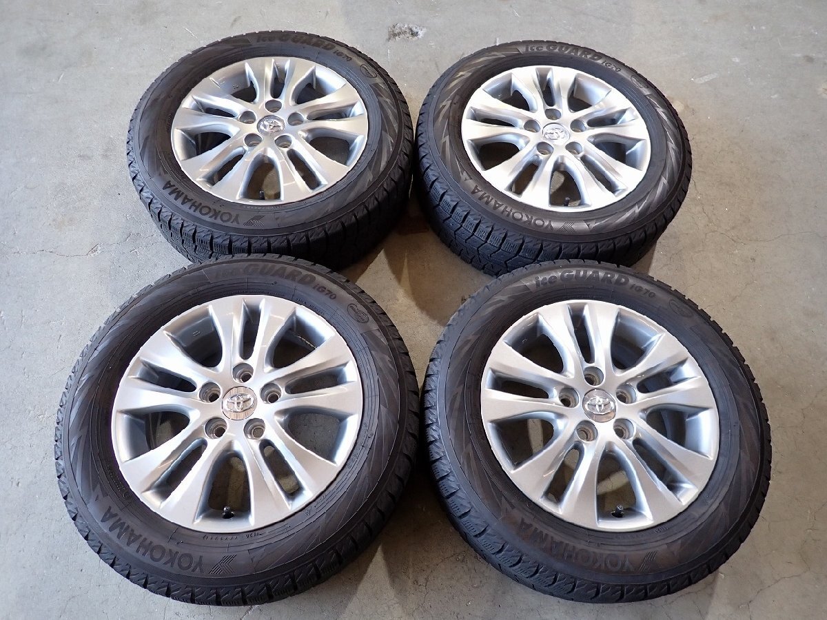YS22631【送料無料205/60R16】トヨタ純正 70系 ノア VOXY 純正 ヨコハマ 中古スタッドレスセット ■16×6J 114.3/5H ET50■1円スタート拍卖