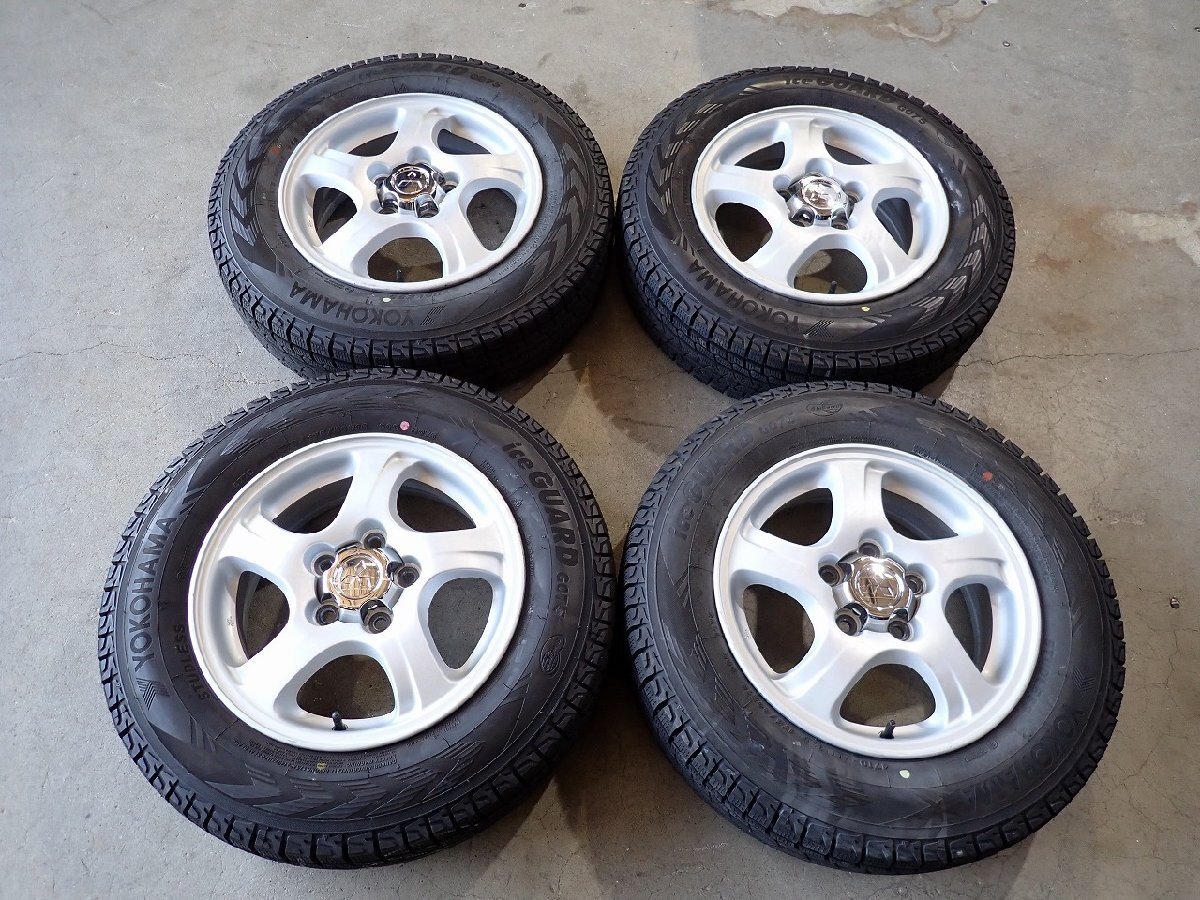 YS22630【送料無料175/80R15】ミツビシ純正 パジェロミニ純正 ヨコハマ 中古スタッドレスセット ▼15×5.5J 114.3/5H ET46▼1円スタート拍卖