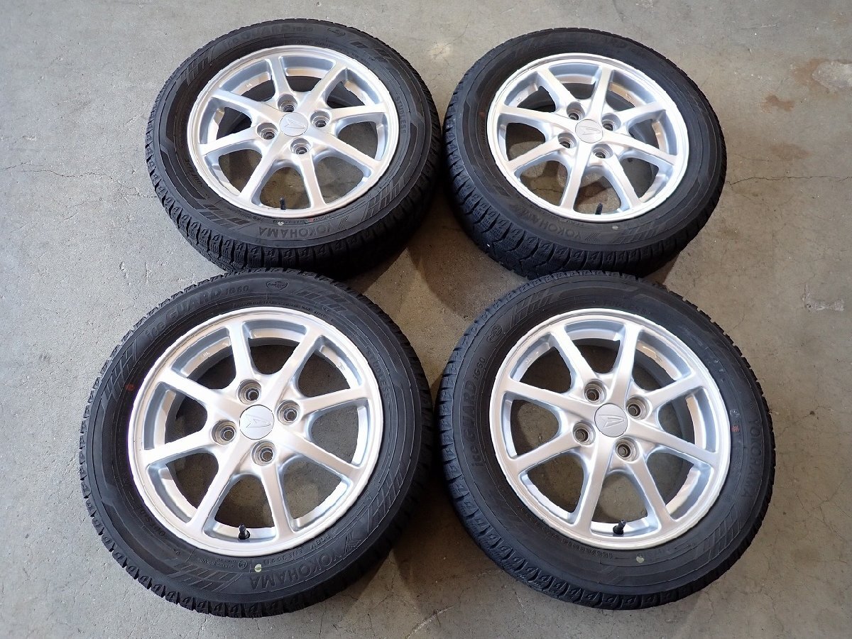 YS22628【送料無料155/65R14】ダイハツ純正 タント ミラ ムーブなどに ヨコハマ 中古スタッドレス ●14×4.5J 100/4H ET45●1円スタート拍卖