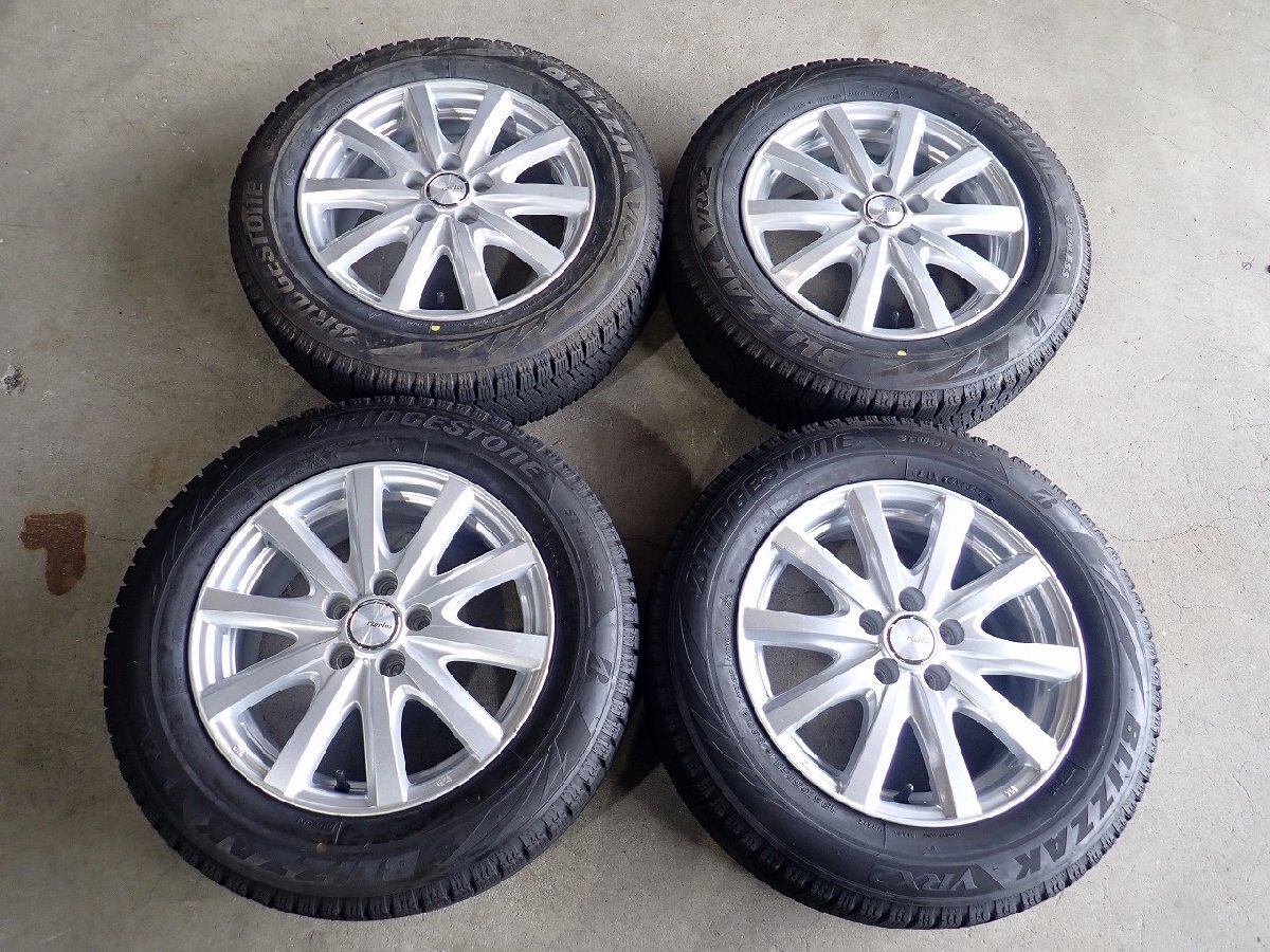 YS21004【送料無料185/65R15】10系シエンタ 20プリウス プレミオなどに 中古スタッドレス ★15×6J 100/5H ET43★1円スタート拍卖