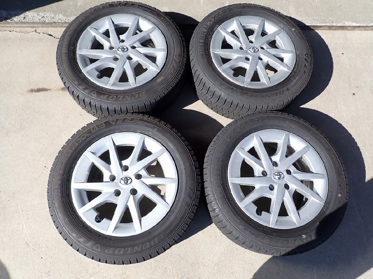 YS22685【送料無料205/60R16】トヨタ純正 プリウスα純正 ダンロップ 中古スタッドレス★16×6.5J 114.3/5H ET39★1円スタート拍卖