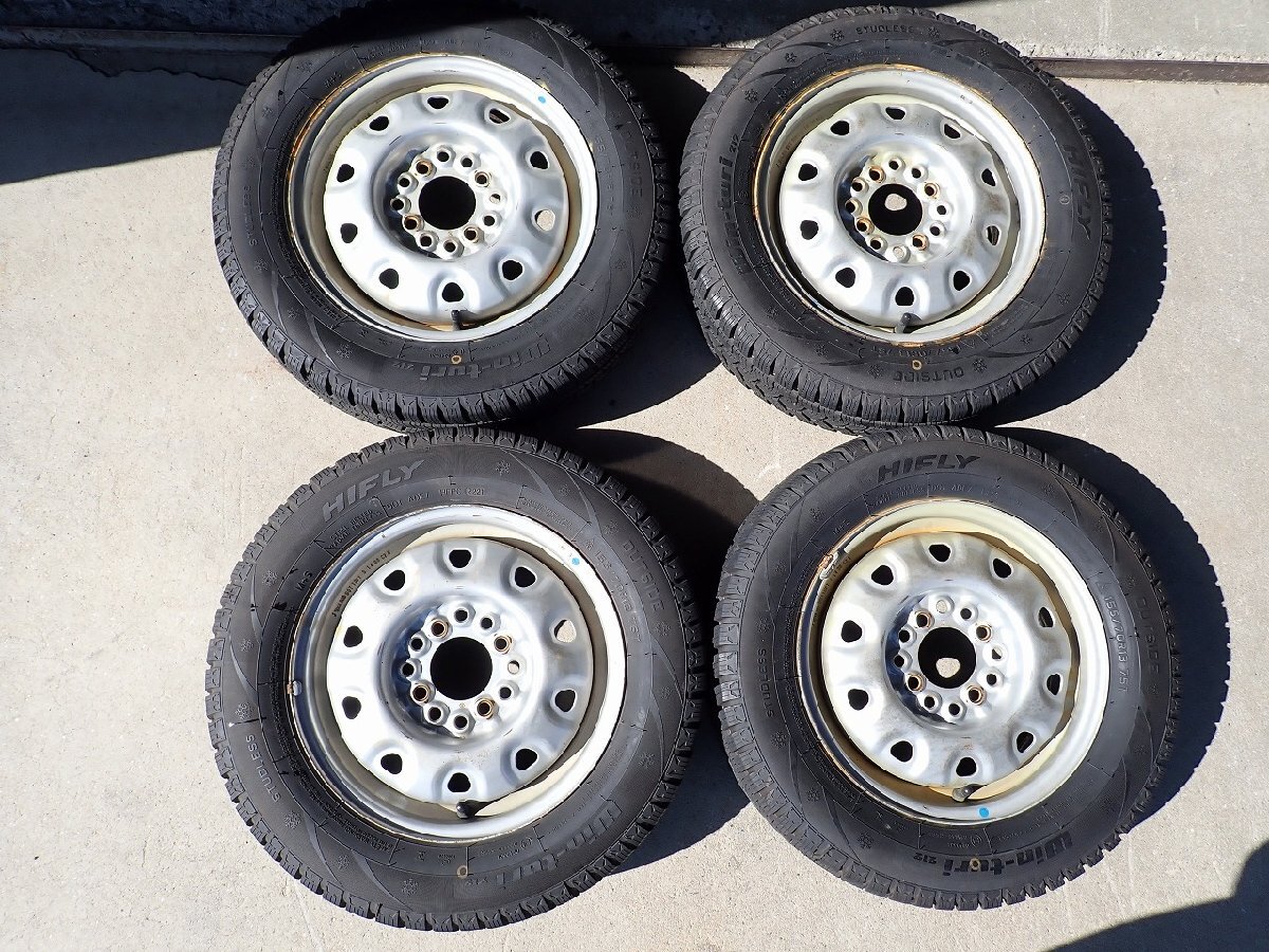 YS22688【送料無料155/70R13】バモス ミライース エブリイワゴンなどに 中古スタッドレス ●13×4J 100/4H ET約40●1円スタート拍卖