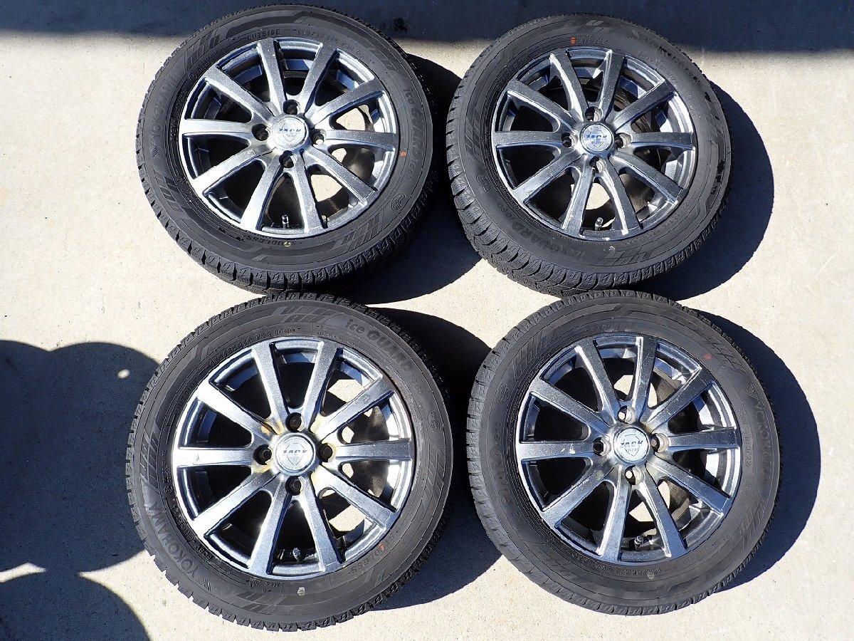 YS22691【送料無料155/65R14】タント スペーシア キャスト ウェイク N-BOX 中古スタッドレス ■14×4.5J 100/4H ET45■1円スタート拍卖