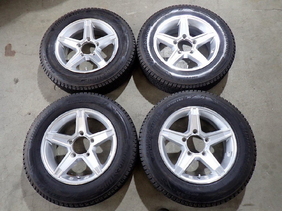 YS23466【送料無料175/80R16】ジムニー ジムニーノマドなどに ヨコハマ 中古スタッドレス ▼16×5.5J 139.7/5H ET20▼1円スタート拍卖