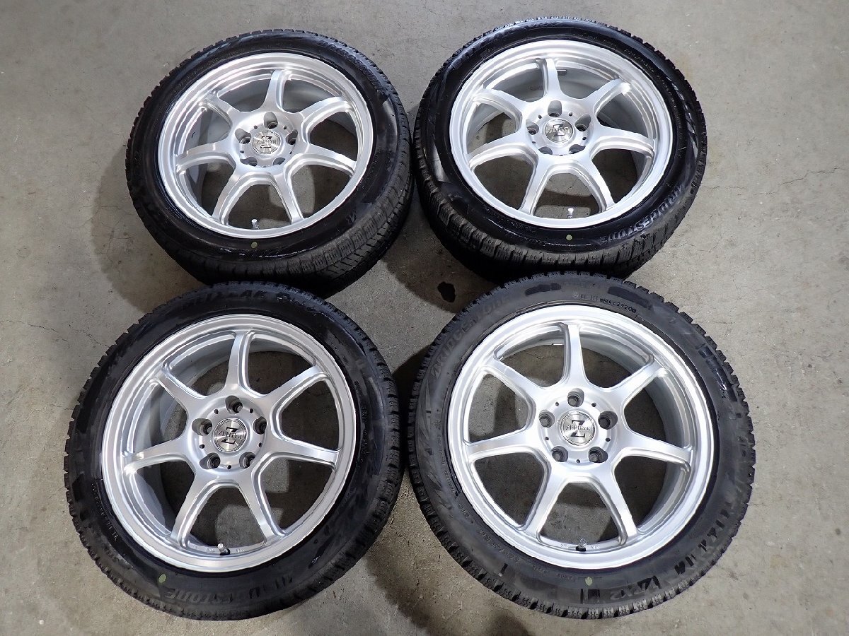 YS22875【送料無料225/45R17】オーリス ブレイドなどへ BS VRX2 中古スタッドレスセット ■17×7J 114.3/5H ET48■ 1円スタート拍卖