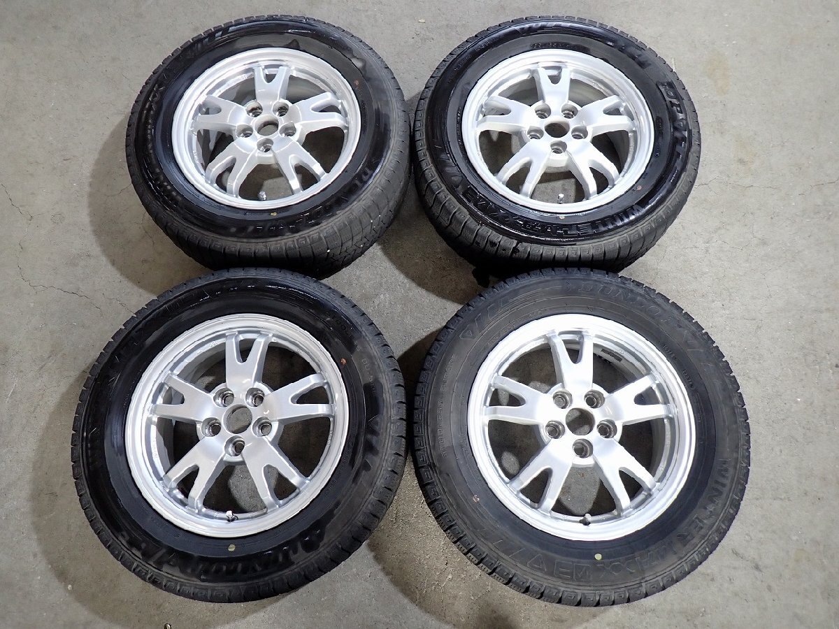 YS22876【送料無料195/65R15】トヨタ純正 30プリウス純正 DL WM03 中古スタッドレスセット ■15×6J 100/5H ET45■ 1円スタート拍卖
