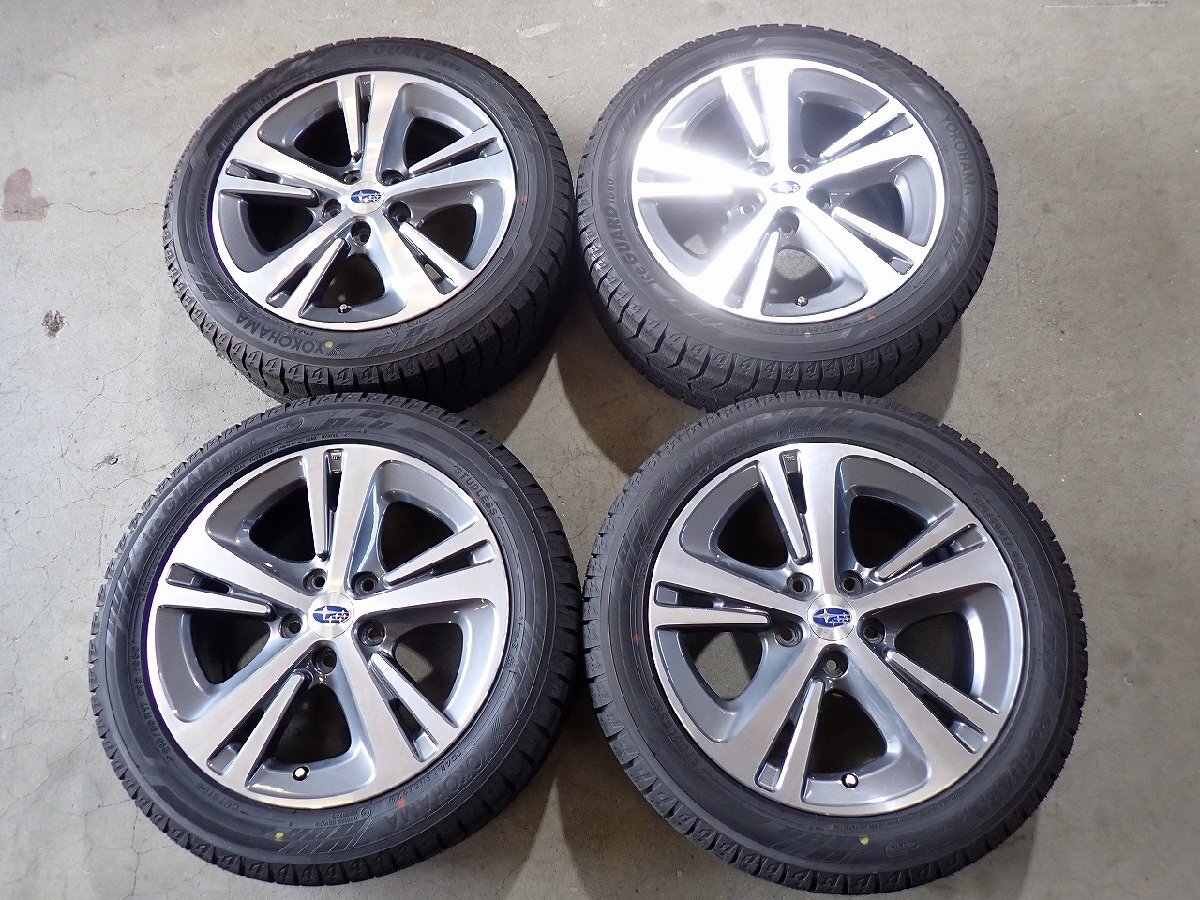 YS23406【送料無料215/50R17】スバル純正 レヴォーグ純正 2024年製 ヨコハマ 中古スタッドレスセット ▼17×7J 114.3/5H ET55▼拍卖