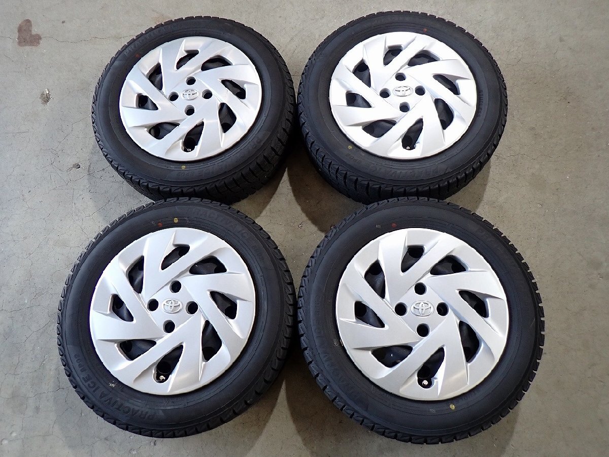 YS23348【送料無料175/65R15】トヨタ純正スチール アクア スペイド フィールダー等 中古スタッドレス ■15×5.5J 100/4H ET約45■拍卖