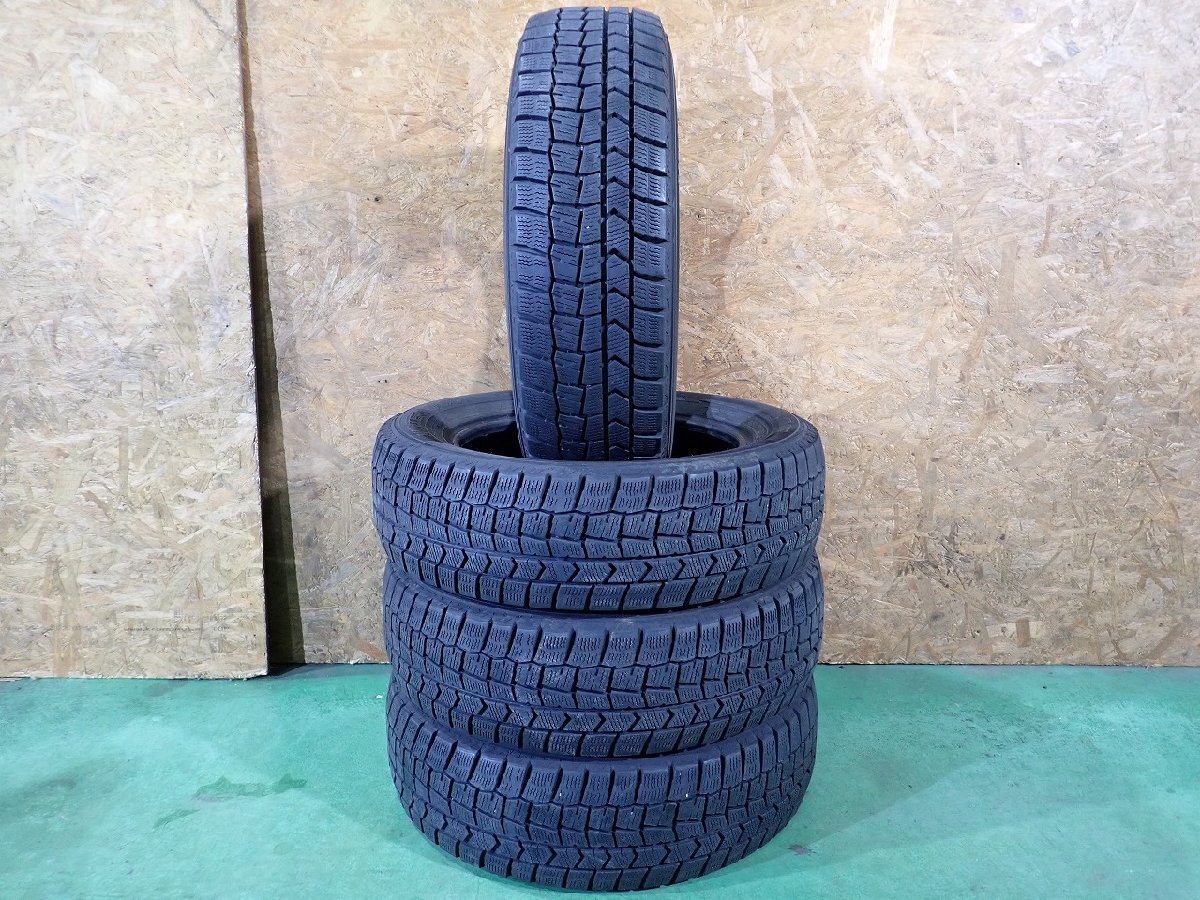 RB4181【送料無料175/65R15】4本 ダンロップ ウィンターマックス WM02 2022年製 中古スタッドレス フィット アクアなどに ≪即決≫拍卖