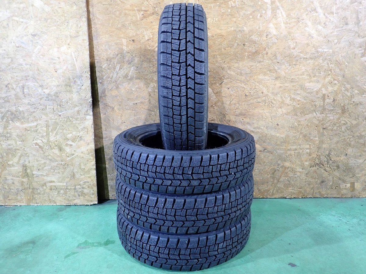 RB4163【送料無料155/65R14】4本 ダンロップ ウィンターマックス WM02 中古スタッドレス N-BOX タント スペーシア等に ≪即決≫拍卖