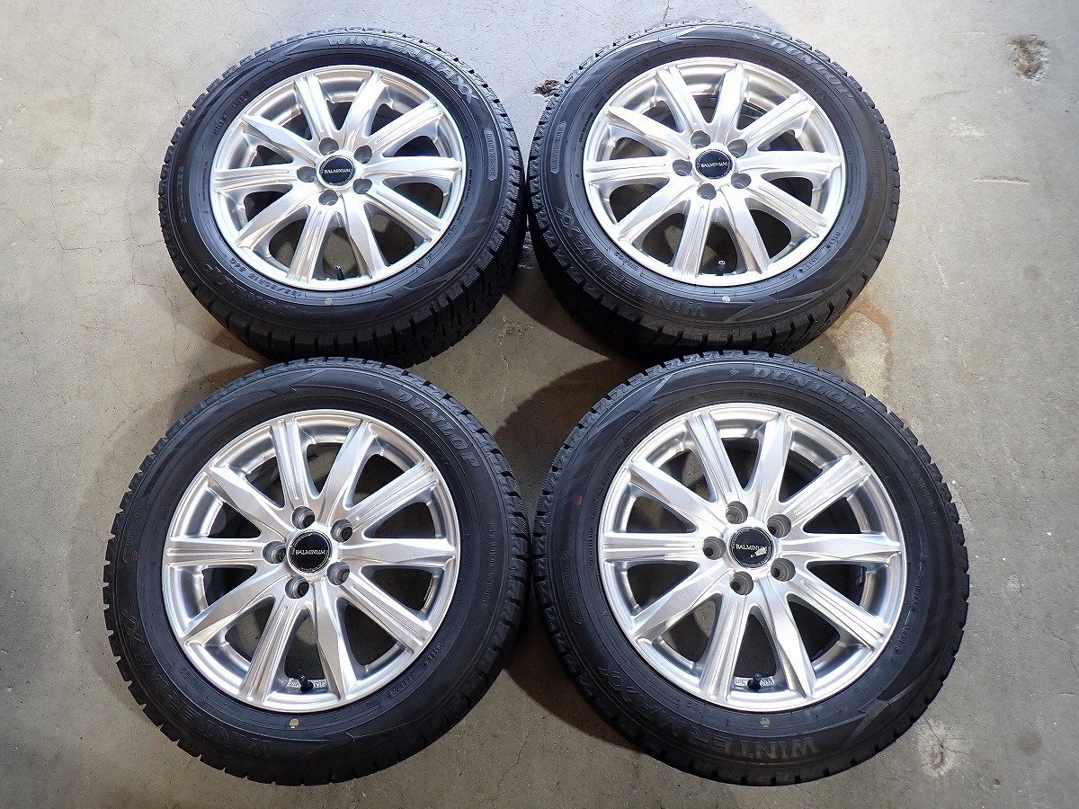 YS20531【送料無料185/60R15】170系シエンタ 120系ラクティス トレジア 中古スタッドレス ▼15×6J 100/5H ET43▼1円スタート拍卖