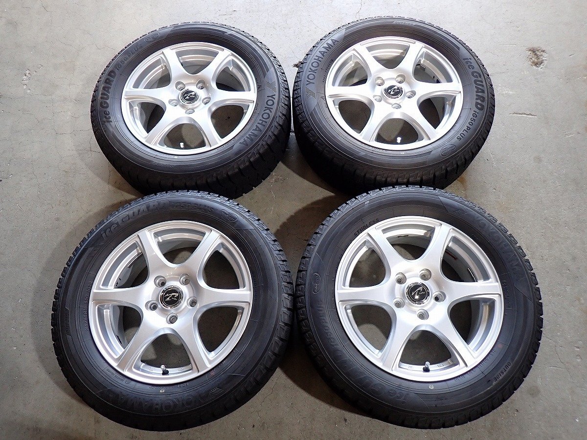 YS20534【送料無料215/60R16】オデッセイ ヴェゼルなどに ヨコハマ 中古スタッドレス ★16×6.5J 114.3/5H ET55★1円スタート拍卖