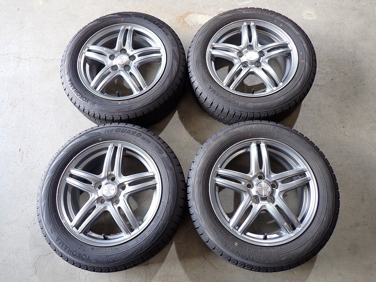 YS20526【送料無料185/60R15】170系シエンタ 120系ラクティス等 トヨタ純正ナット対応アルミ ★15×6J 100/5H ET45★1円スタート拍卖