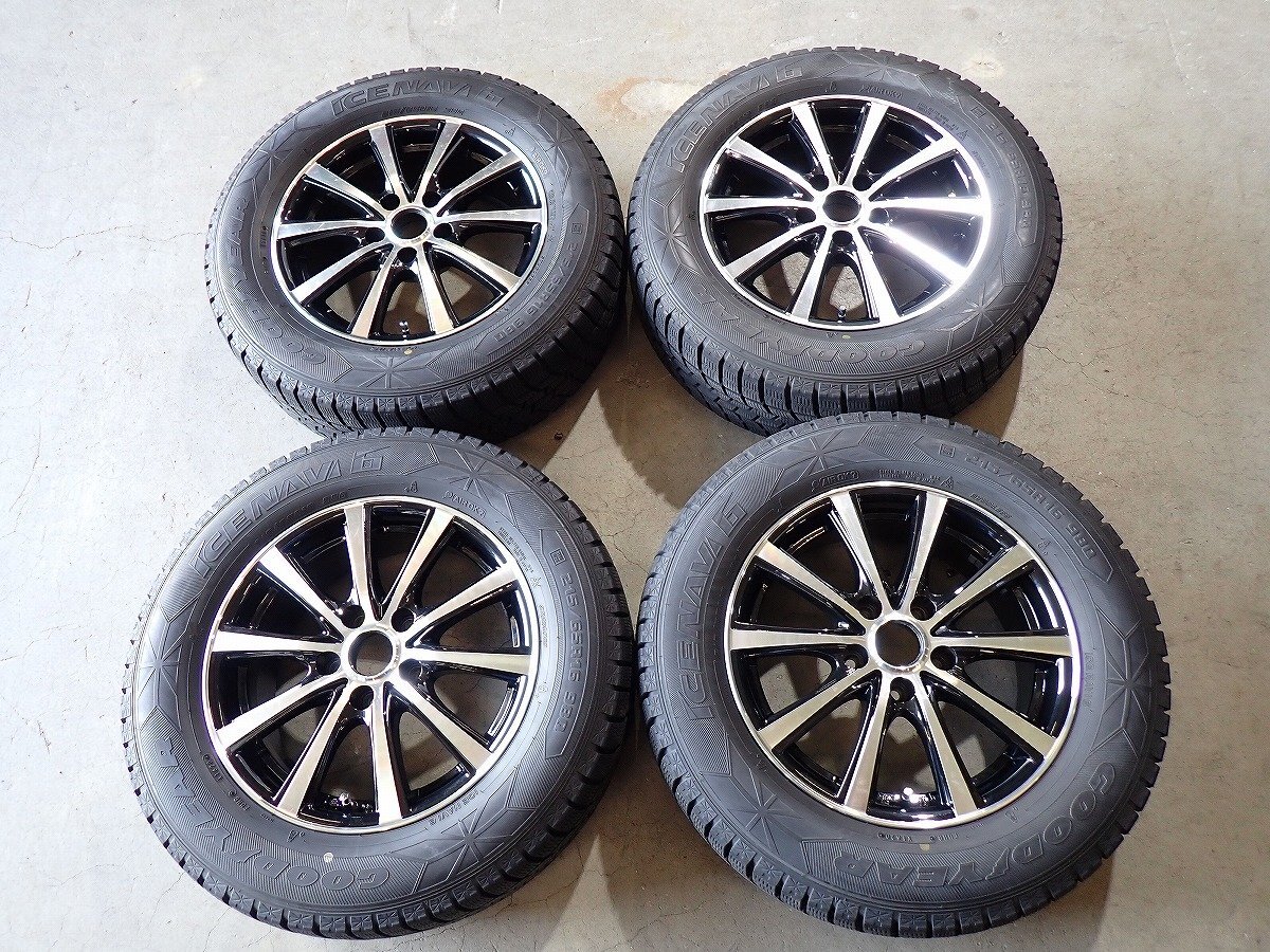 YS20518【送料無料215/65R16】アルファード ヴェルファイア デュアリス等 中古スタッドレス ▼16×6.5J 114.3/5H ET38▼1円スタート拍卖