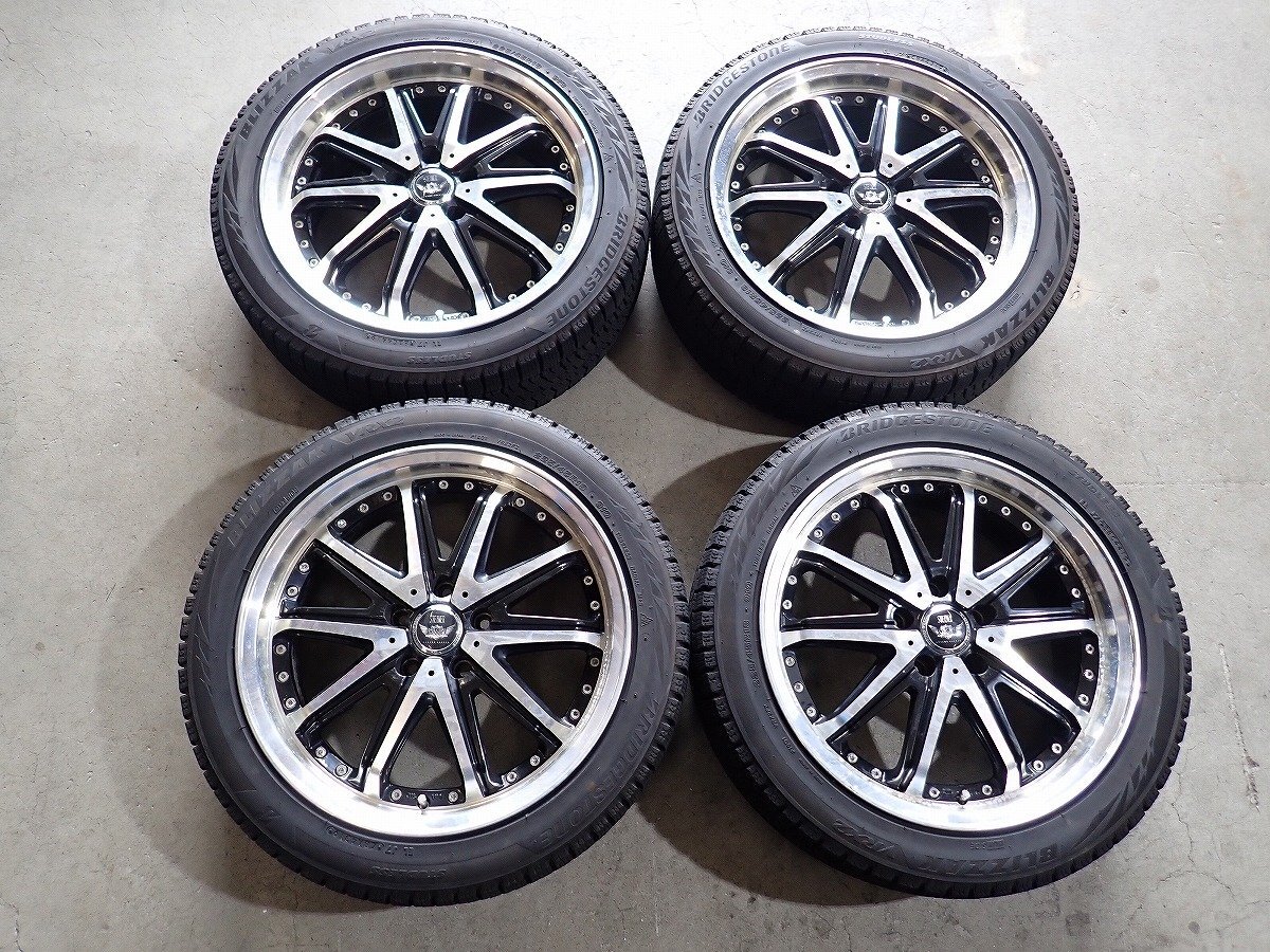 YS20494【送料無料225/45R18】クラウン マークXジオ プリウスαなどに 中古スタッドレス ■18×7J114.3/5H ET38■1円スタート拍卖