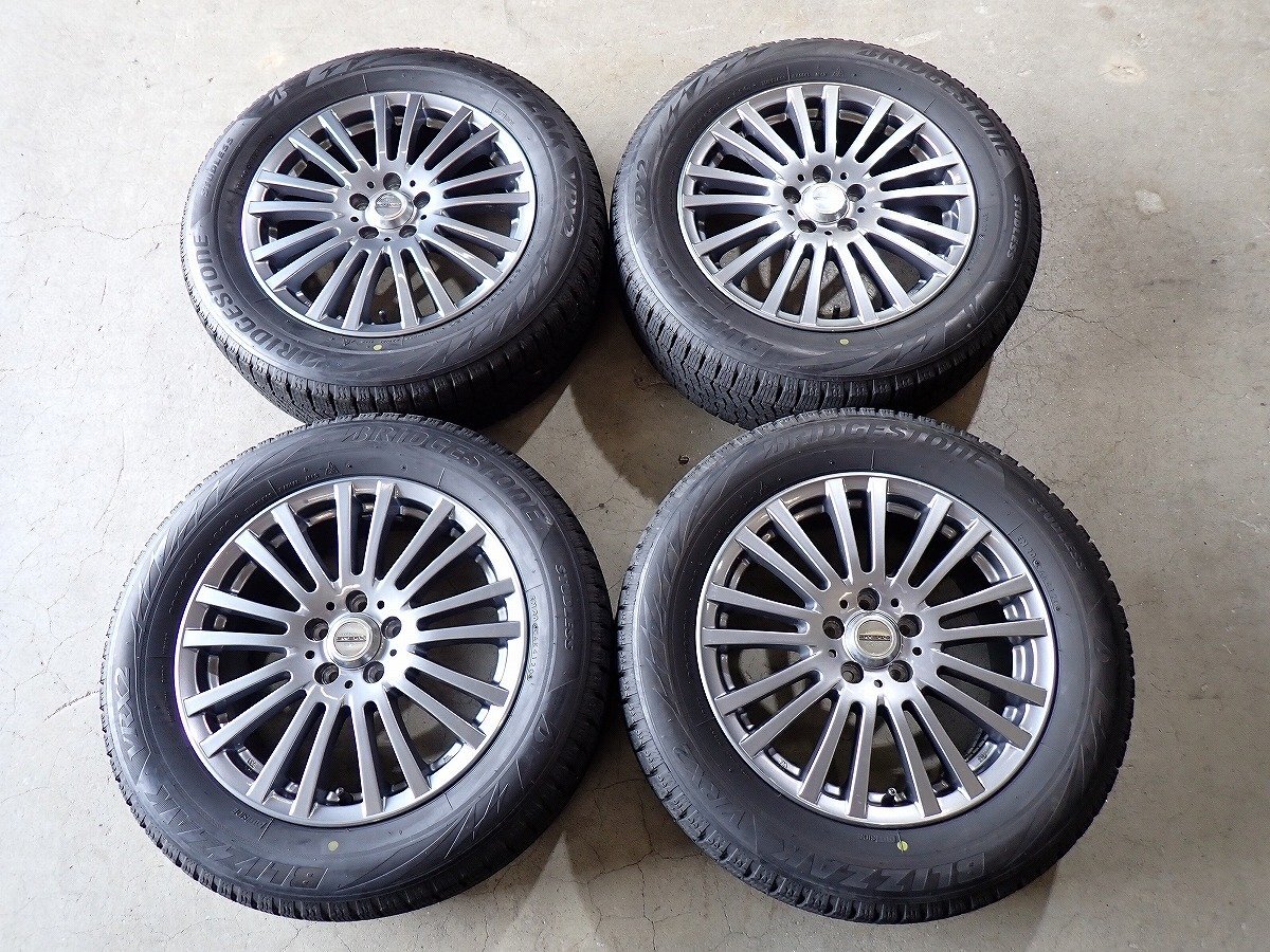 YS20484【送料無料205/60R16】エクシーガ レガシィB4 ブリヂストン 中古スタッドレス ★16×6.5J 100/5H ET48★1円スタート拍卖