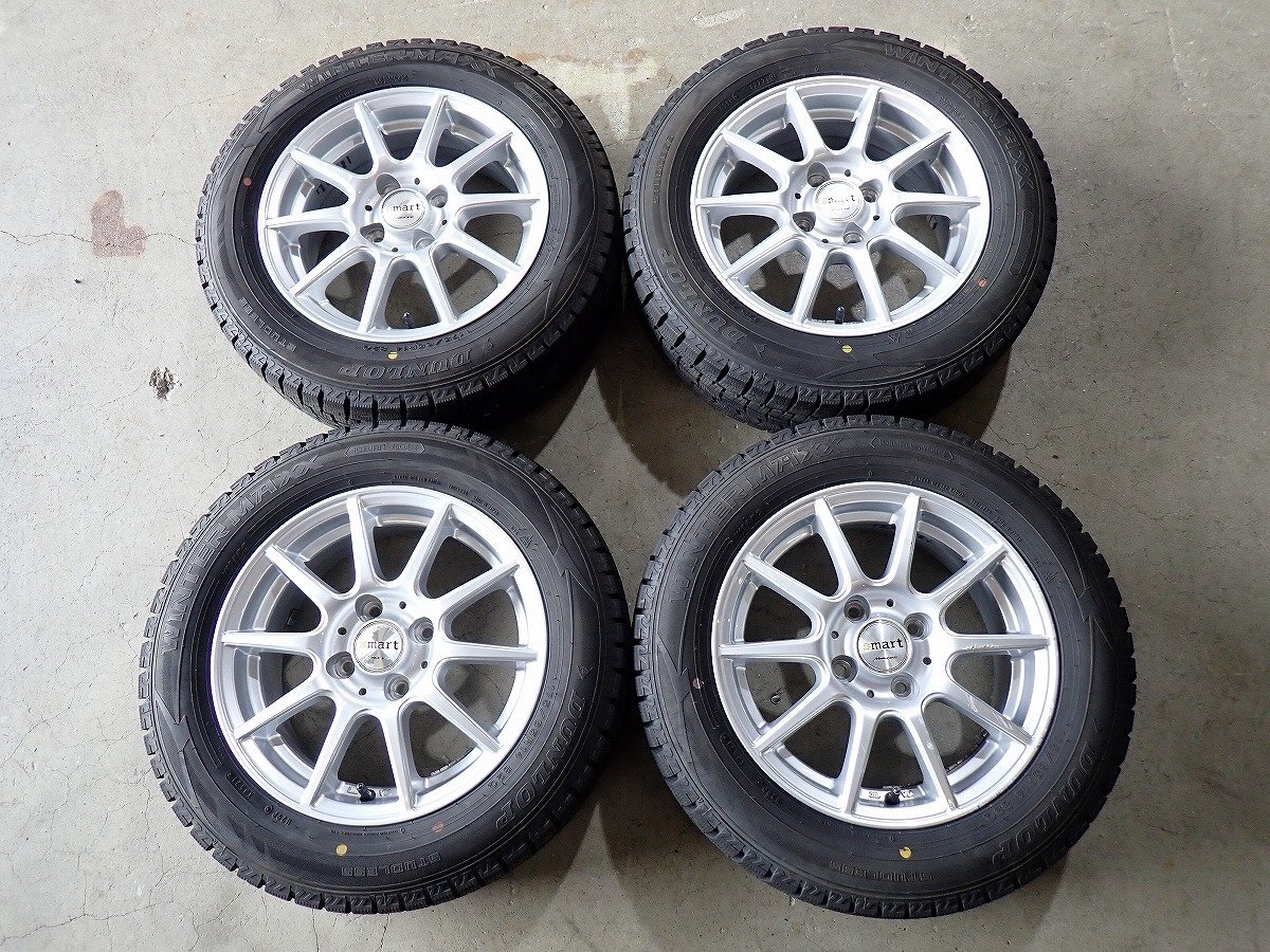 YS20482【送料無料175/65R14】フィット パッソ キューブ ノート スイフト等 中古スタッドレス ■14×5.5J 100/4H ET38■1円スタート拍卖