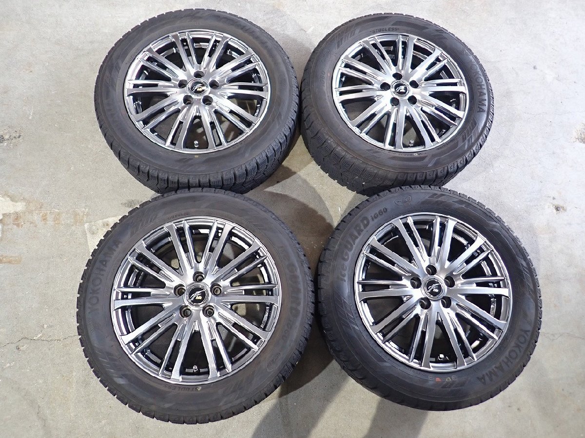 YS21411【送料無料205/55R16】プリウス カローラスポーツ 86 BRZなどに 中古スタッドレス ★16×6.5J 100/5H ET47★1円スタート拍卖