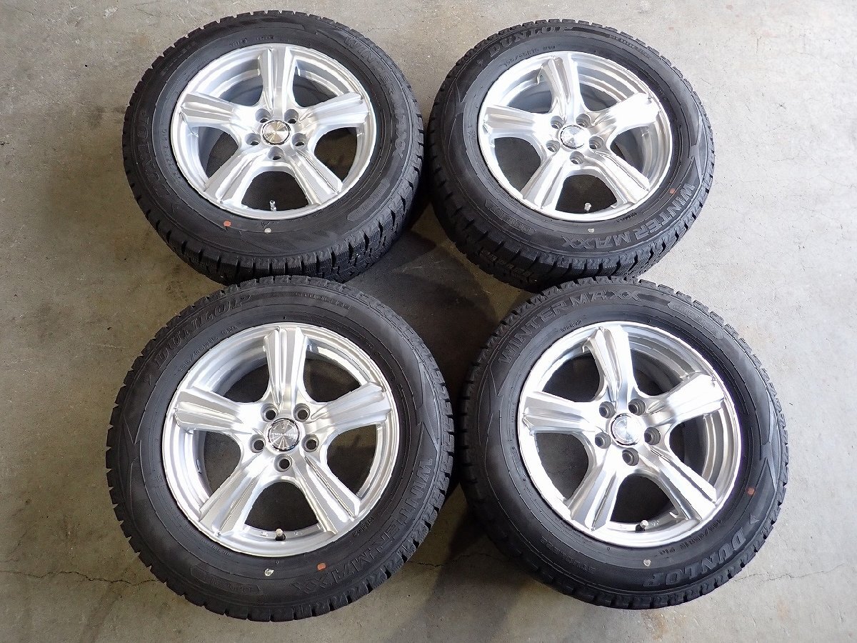 YS21300【送料無料195/65R15】50プリウス カローラスポーツなどに 中古スタッドレスセット ★15×6.5J 100/5H ET40★1円スタート拍卖