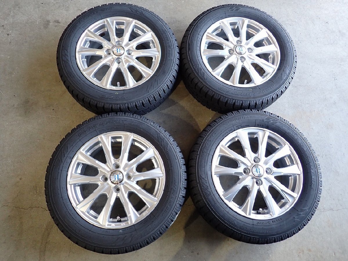 YS21299【送料無料185/65R15】GB3 GB4型フリードなどに トーヨータイヤ 中古スタッドレス ●15×5.5J 100/4H ET50●1円スタート拍卖