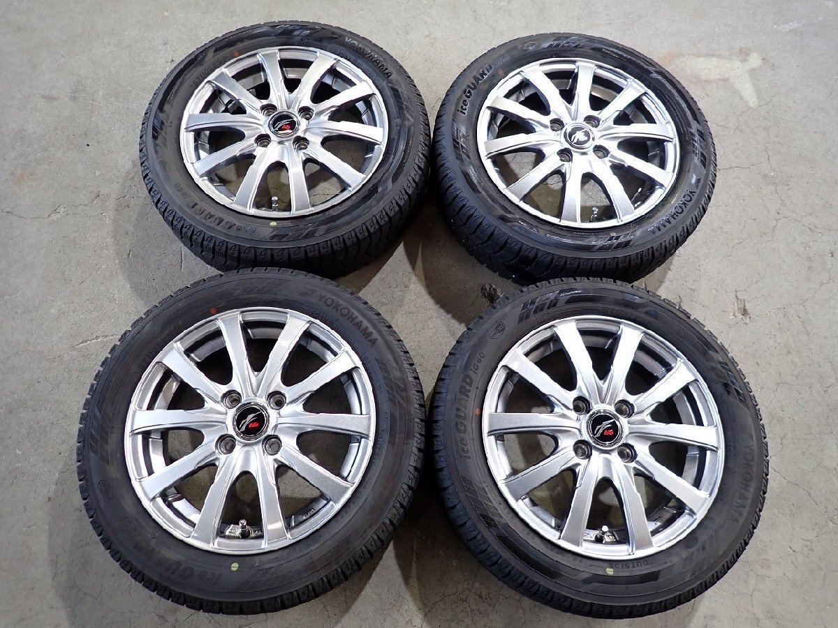 YS22846【送料無料155/65R14】N-BOX タント スペーシア デイズ デリカミニ 中古スタッドレス ▼14×4.5J 100/4H ET45▼1円スタート拍卖