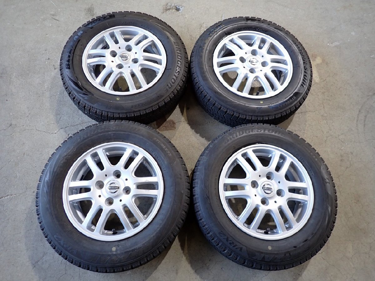 YS22839【送料無料145/80R13】ニッサン純正 モコ デイズなどに ブリヂストン 中古スタッドレス ★13×4J 100/4H ET45★1円スタート拍卖