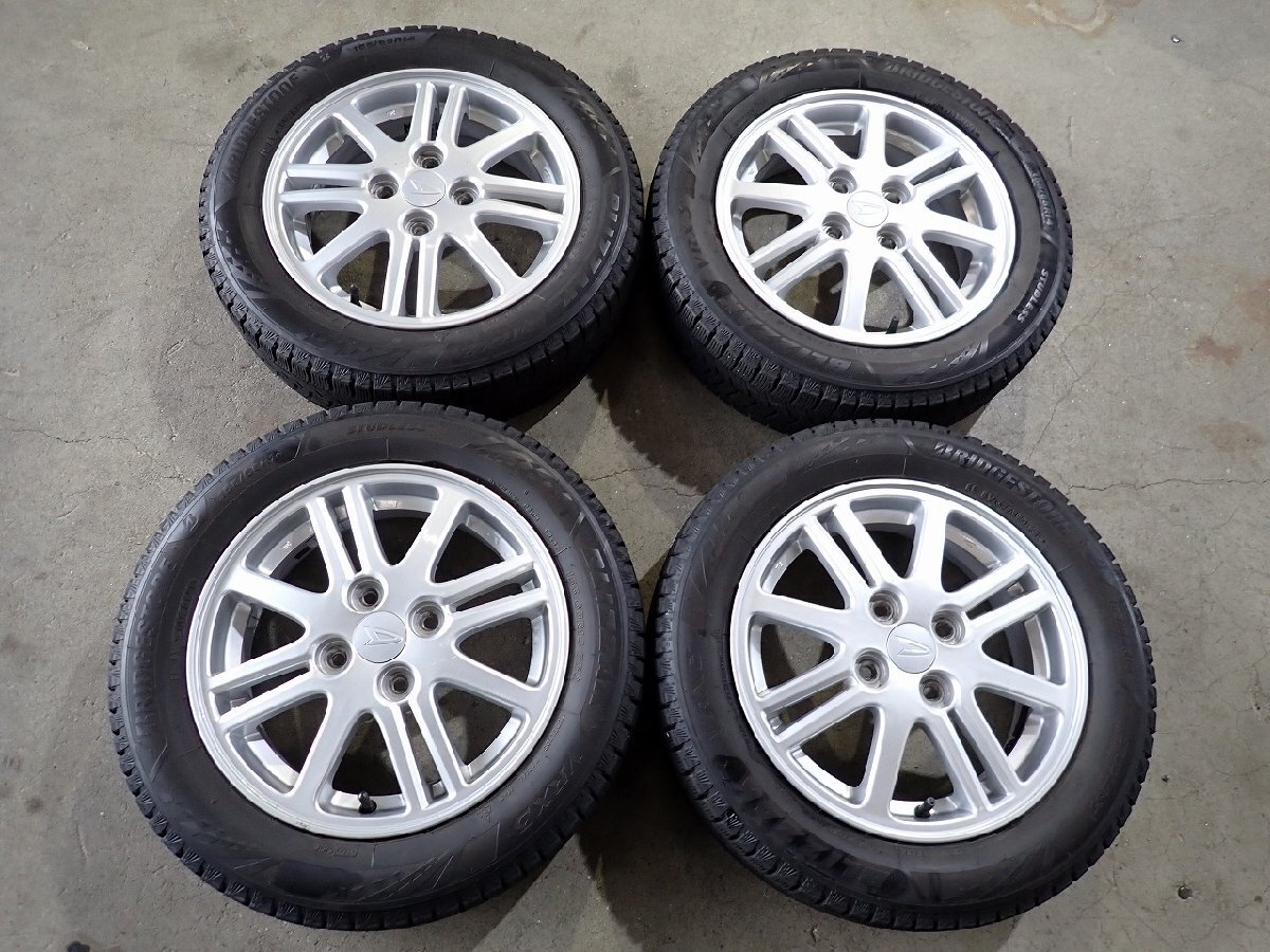 YS22836【送料無料155/65R14】ダイハツ純正 タント ミラ ムーブ ウェイクなどに 中古スタッドレス ▼14×4.5J 100/4H ET45▼1円スタート拍卖