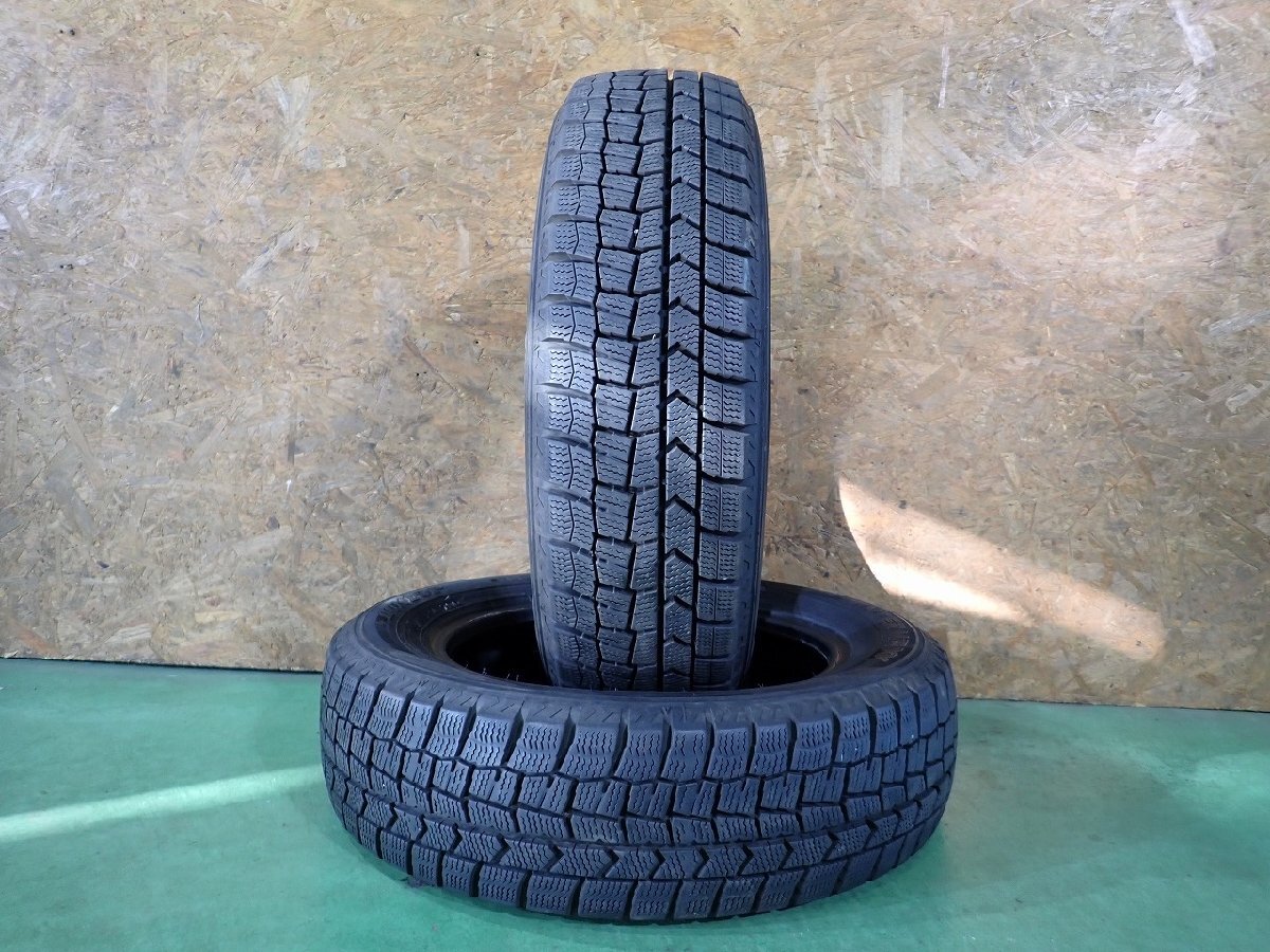 RK12227【送料無料165/65R14】2本 ダンロップ ウィンターマックス WM02 中古スタッドレス ソリオ デリカD:2 ハスラー等に ≪即決≫拍卖