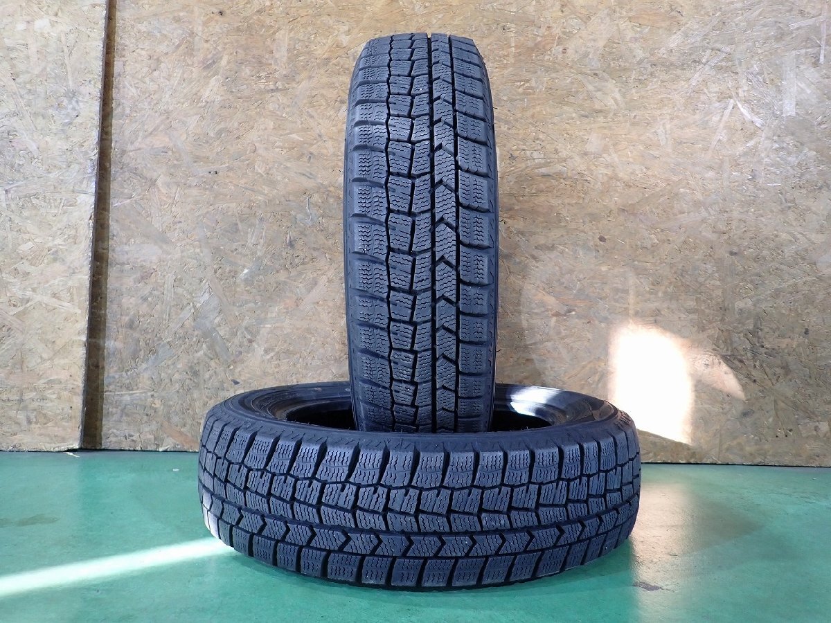 RK12226【送料無料155/65R14】2本 ダンロップ ウィンターマックス WM02 中古スタッドレス N-BOX タント スペーシアなどに≪即決≫拍卖