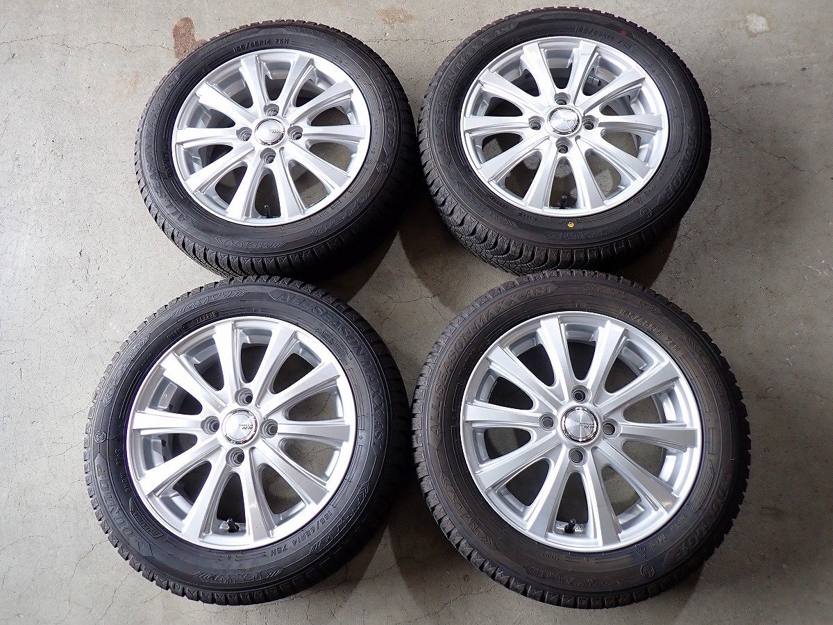 YS20579【送料無料155/65R14】NーBOX タント スペーシア デイズ等に 中古スタッドレス ●14×4.5J 100/4H ET45●1円スタート拍卖