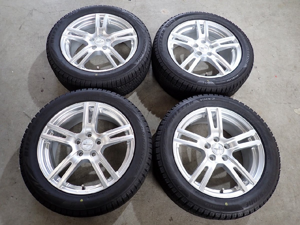 YS23619【送料無料225/50R17】 ユーロプレミアム GENT ボルボ V70 S80などに 中古スタッドレスセット★17×7J 108/5H ET49★拍卖