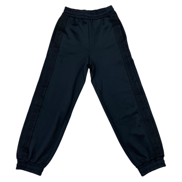 フェンディ ジャージパンツ トラックパンツ スウェット FF ロゴテープ サイドライン 伸縮性 ブラック レディース FENDI拍卖