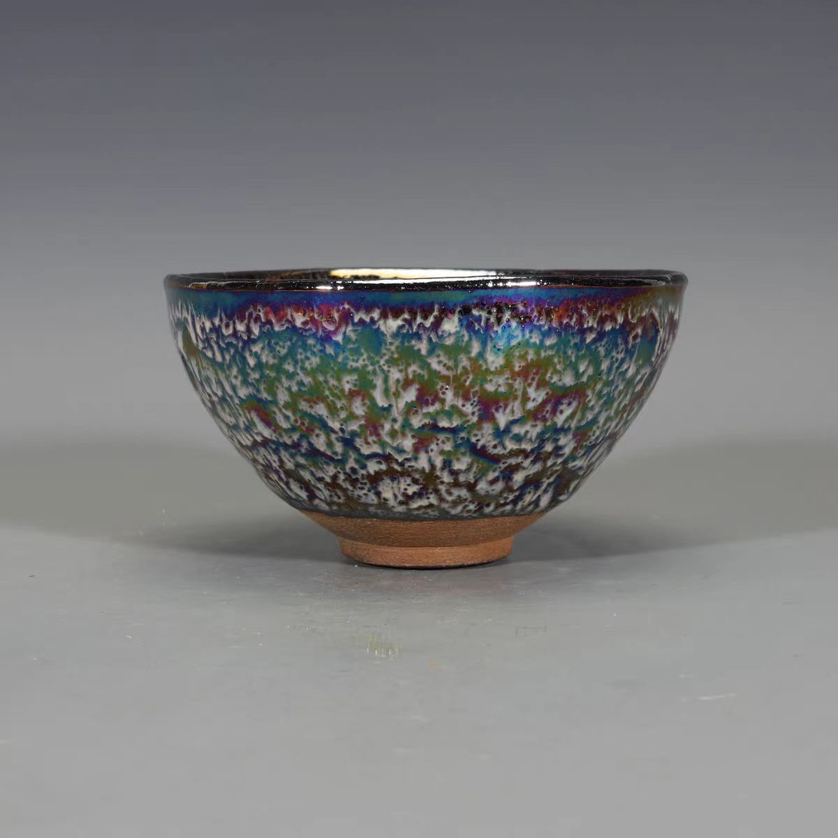 宋代 古陶磁器 建窯 七彩光 窯変 盃 建盞 茶盞 酒碗 供御 瓷器 古擺件 置物 時代物 古董品 骨董 旧家蔵出し 唐物 中国古玩 古美術品拍卖