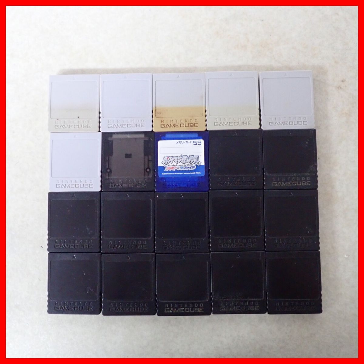 GC ゲームキューブ メモリーカード 59ブロック/251ブロック まとめて20個 大量セット 任天堂 Nintendo【PP拍卖