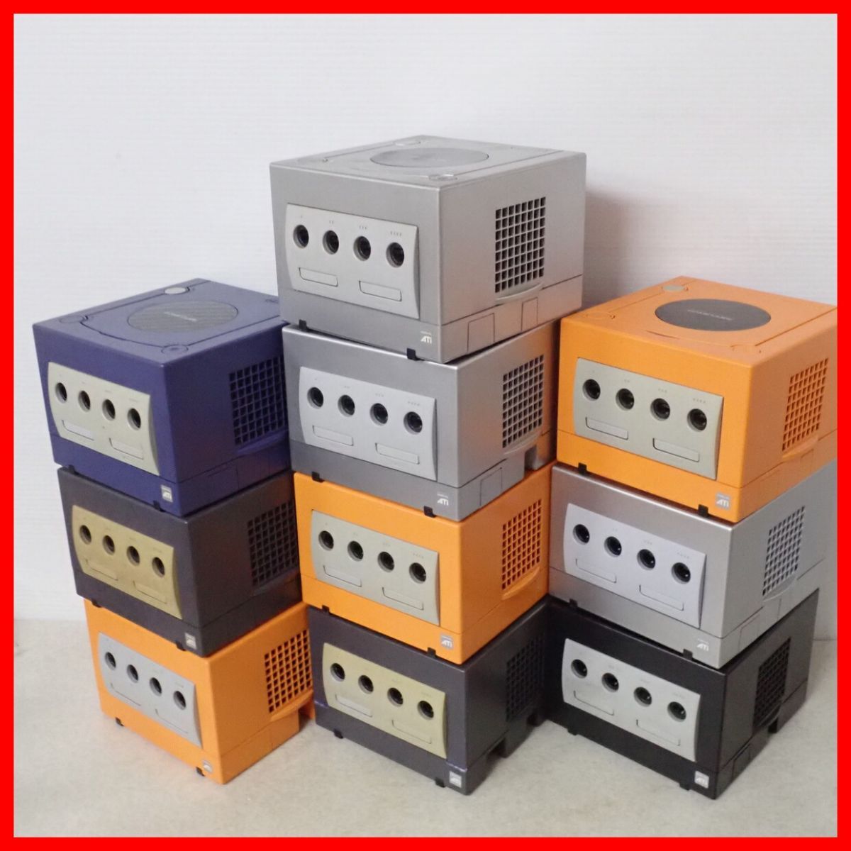 GC ゲームキューブ 本体 バイオレット/ブラック/シルバー/オレンジ 10台 まとめて大量セット Nintendo 任天堂 ジャンク【40拍卖